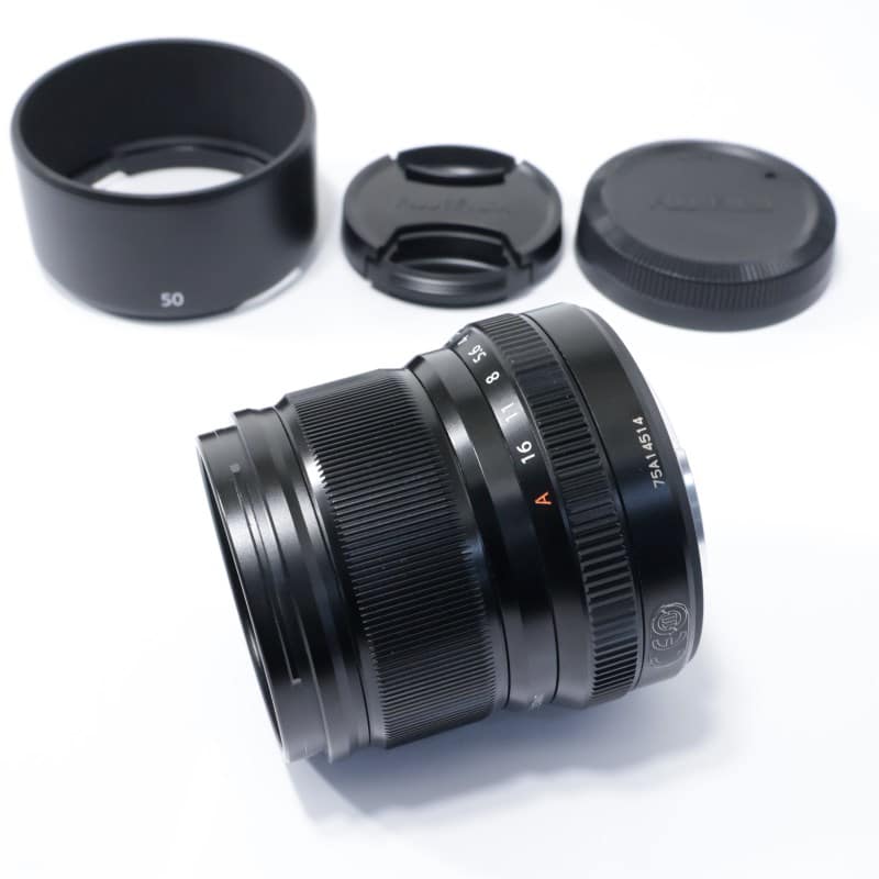 富士フイルム フジノンレンズ XF50mmF2 R WR ブラック ABランク 中古