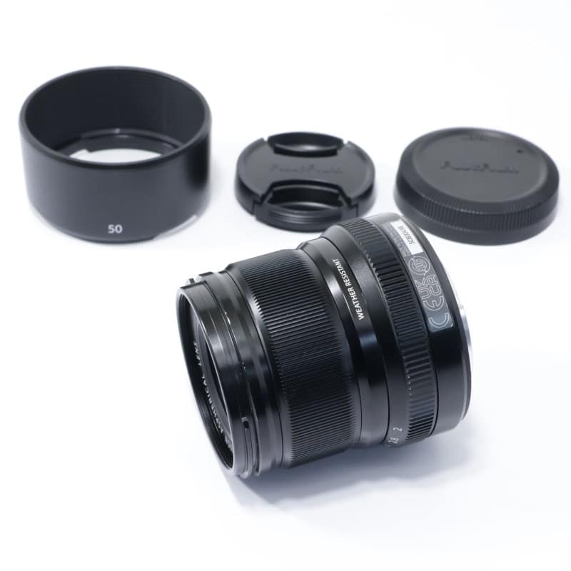 富士フイルム フジノンレンズ XF50mmF2 R WR ブラック AB-ランク 中古