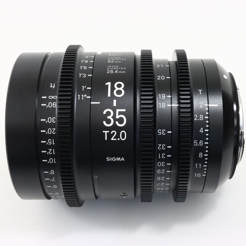 18-35mm T2/EF feet [High Speed Zoom Line 18-35mm T2 EFマウント フィート表示]