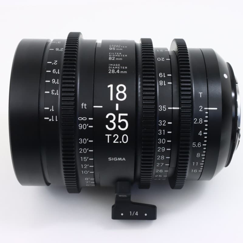 18-35mm T2/EF feet [High Speed Zoom Line 18-35mm T2 EFマウント フィート表示]