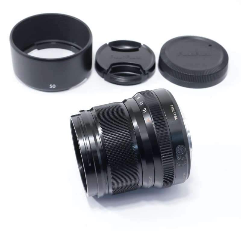 富士フイルム フジノンレンズ XF50mmF2 R WR ブラック AB-ランク 中古