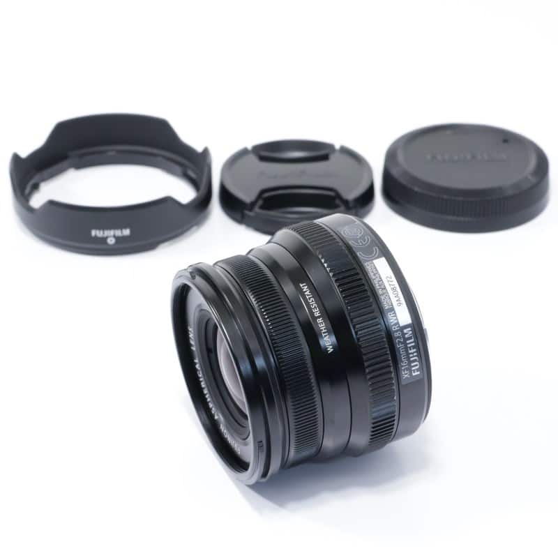 富士フイルム フジノンレンズ XF16mmF2.8 R WR ブラック ABランク 中古