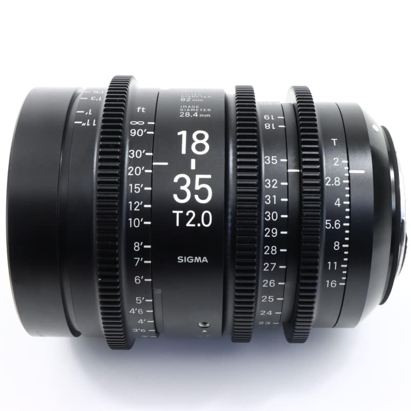 18-35mm T2/EF feet [High Speed Zoom Line 18-35mm T2 EFマウント フィート表示]
