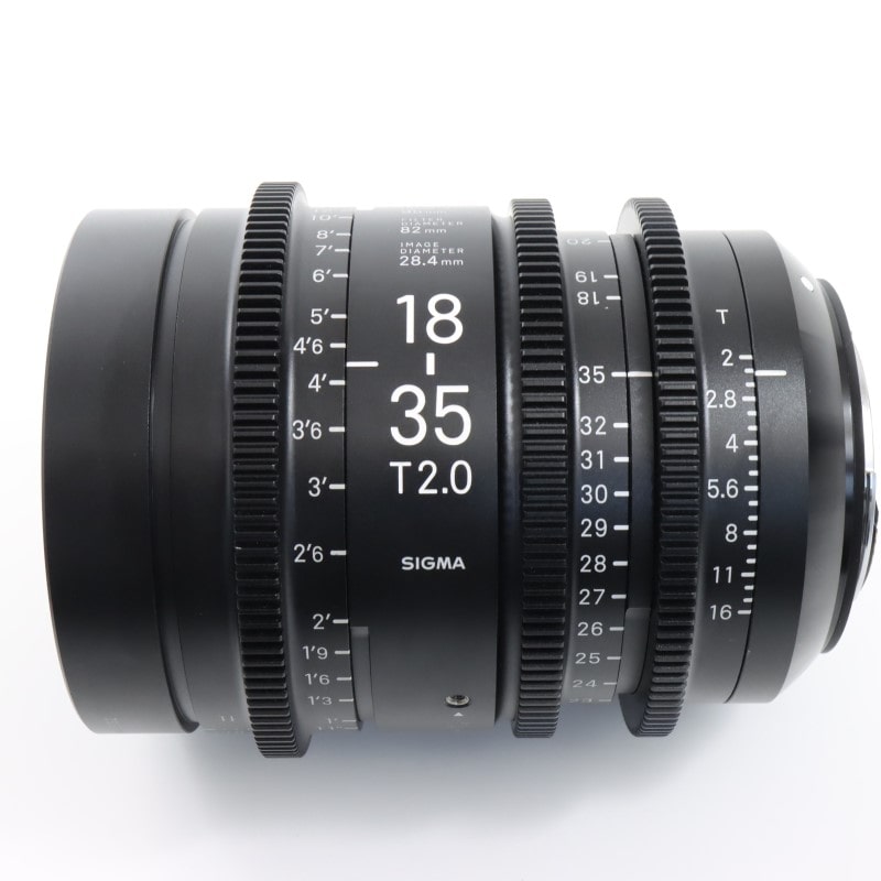 18-35mm T2/EF feet [High Speed Zoom Line 18-35mm T2 EFマウント フィート表示]
