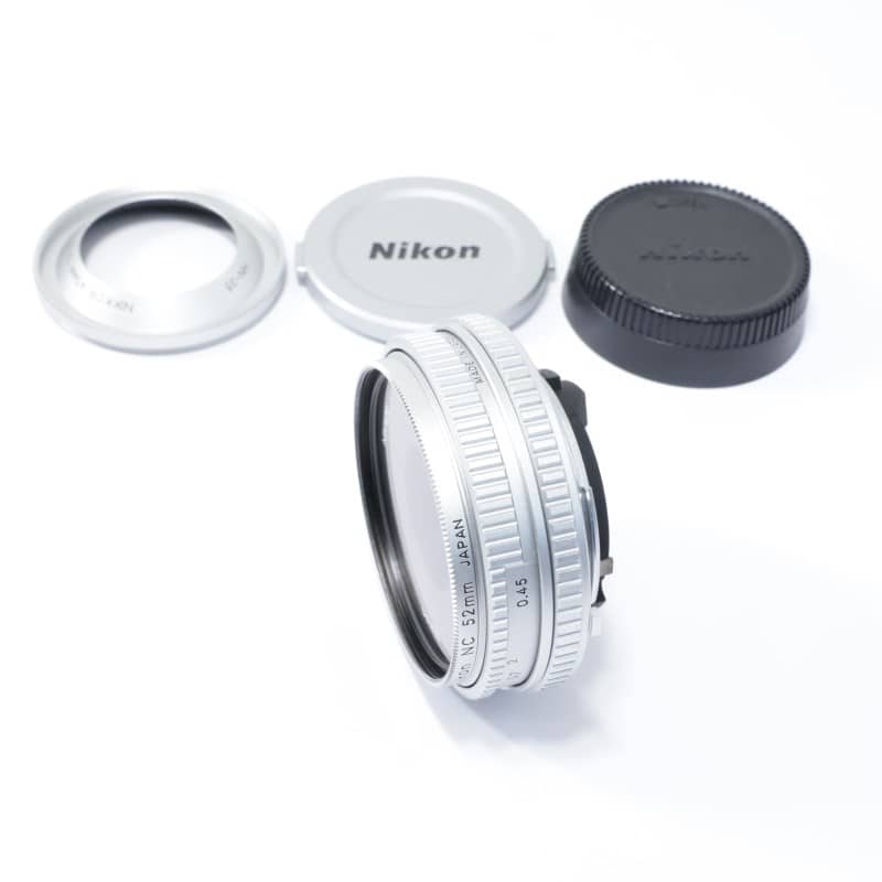 Nikon Ai Nikkor 45mm F2.8P シルバー（付属品あり） Nikon Ai Nikkor 45mm F2.8P シルバー AB-ランク 中古｜フジヤカメラ