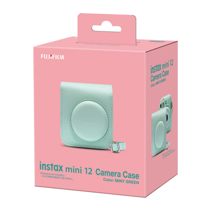 instax mini 12用 カメラケース ミントグリーン