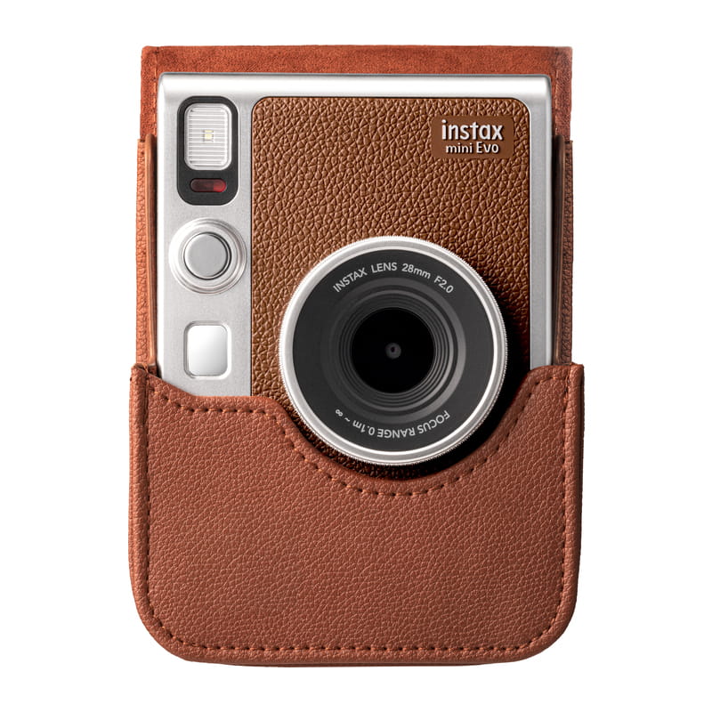 instax mini Evo用 カメラケース ブラウン