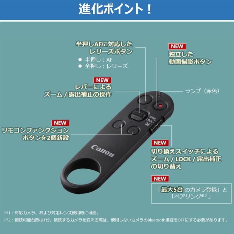 ワイヤレスリモートコントローラー BR-E2(2026年6月下旬発売予定)