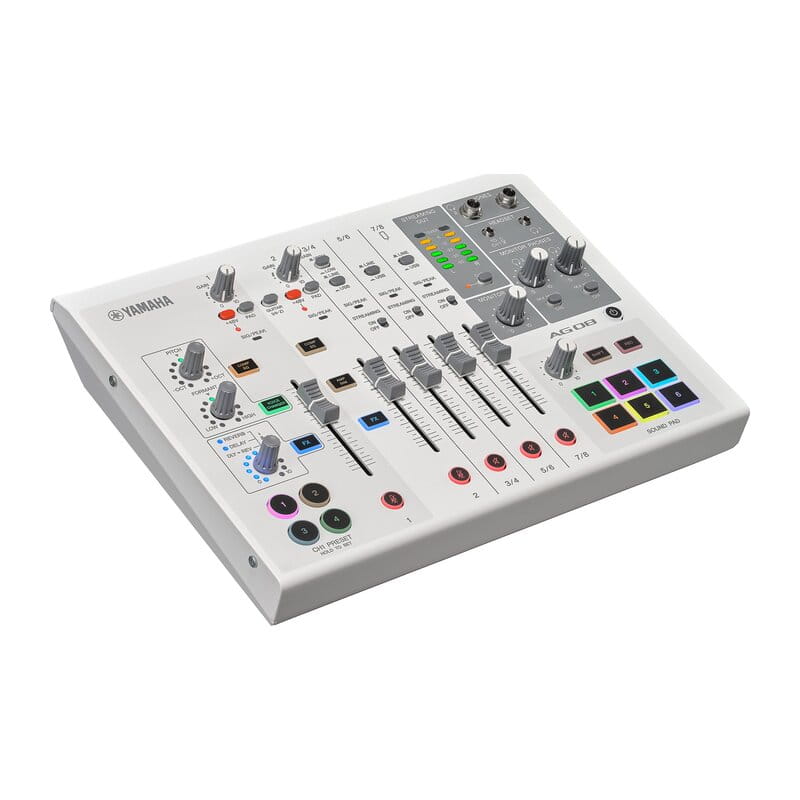 AG08 White 8チャンネルライブストリーミングミキサー
