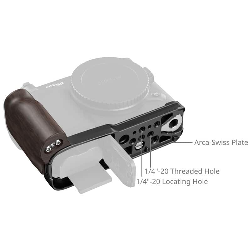 Nikon ZR用 Nikon ZR用木製ハンドル付きL字型マウントプレート 5906