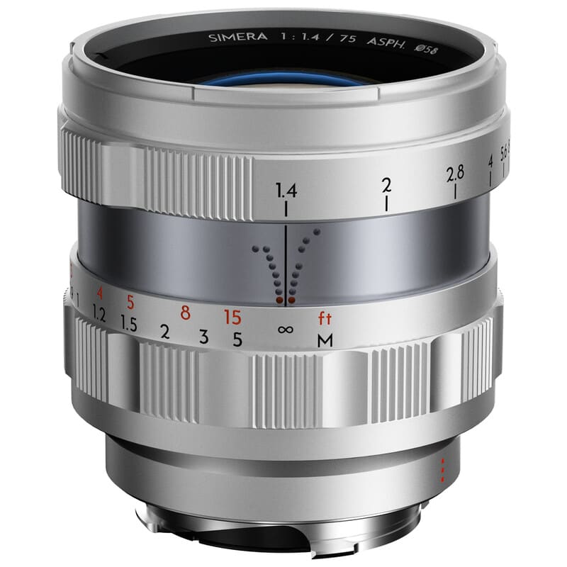 Simera 75mm f1.4 ライカ Mマウント シルバー TP-S75M-SR