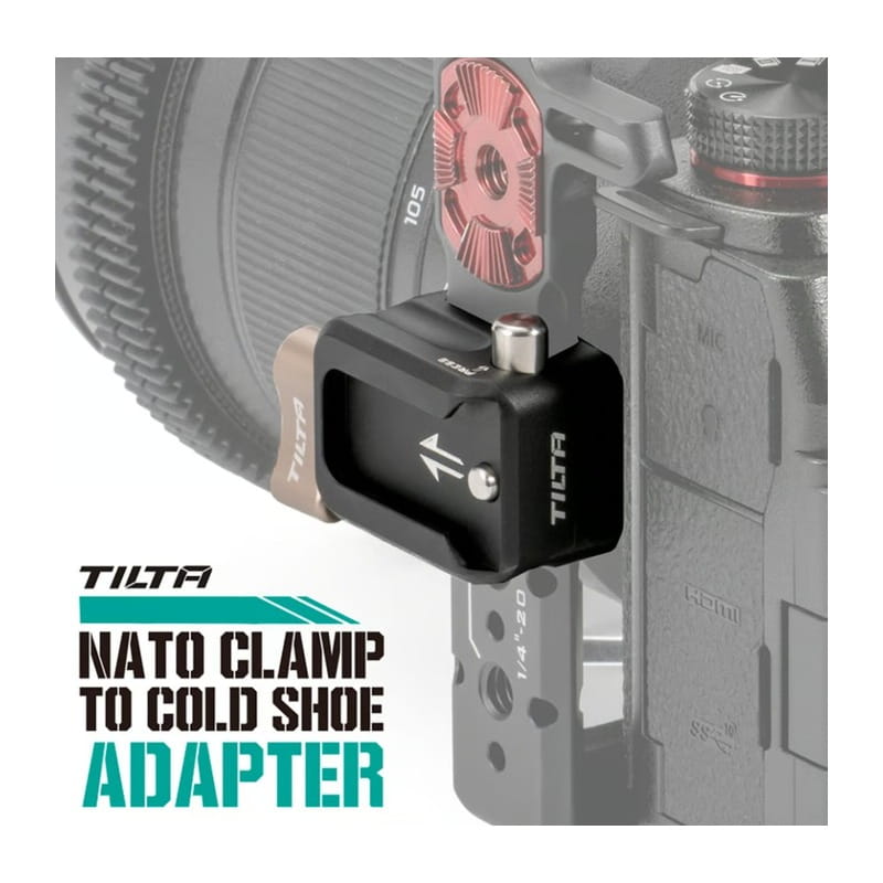 Tilta NATO Clamp to Cold Shoe Adapter - Black TA-NTC-CSA-B