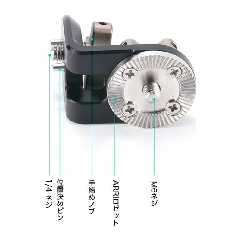 Tilta Right Angle Rosette Adapter to 1/4-20 with Locating Pins - Black TA-RRA-1420