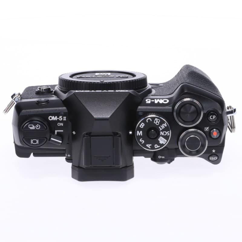 【美品】OM SYSTEM OM-5 ブラック本体+純正グリップ+純正フラッシュ OLYMPUS／OM SYSTEM OM SYSTEM OM-5 Mark II ボディー ブラック A