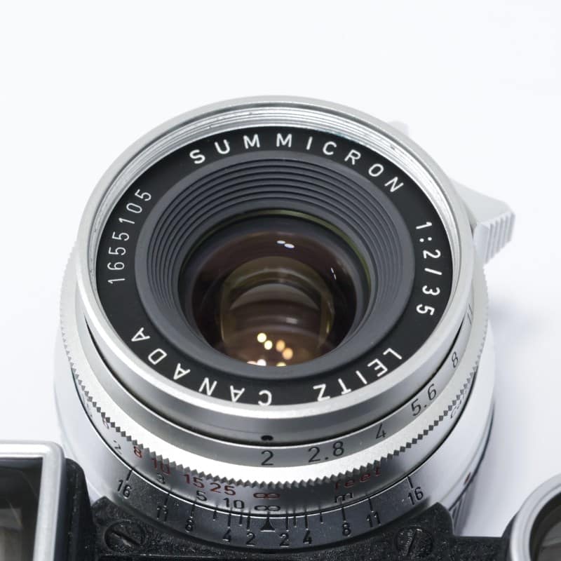 ライカ M　35/2 ズミクロン用、メガネファインダーのみ,　予備パーツとして Leica ズミクロン M 35mm F2 M3用メガネ付 シルバー 8枚玉 AB-ランク