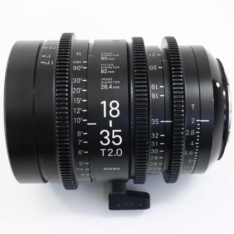 18-35mm T2/EF feet [High Speed Zoom Line 18-35mm T2 EFマウント フィート表示]