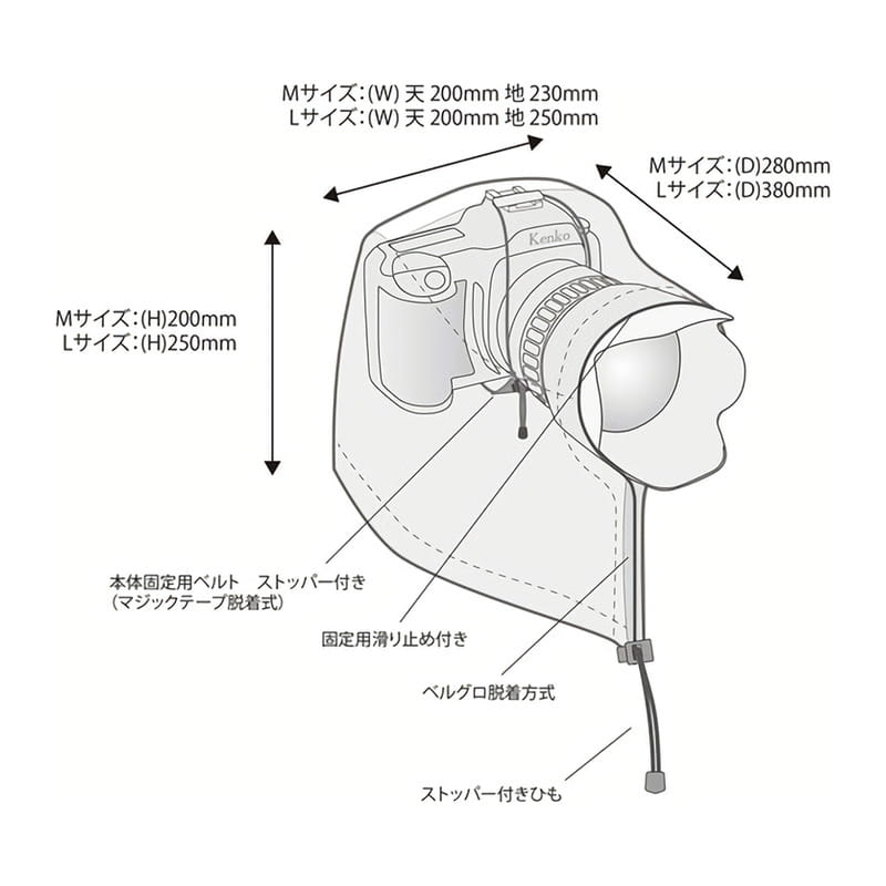カメラレインカバーHT Mサイズ ターコイズ