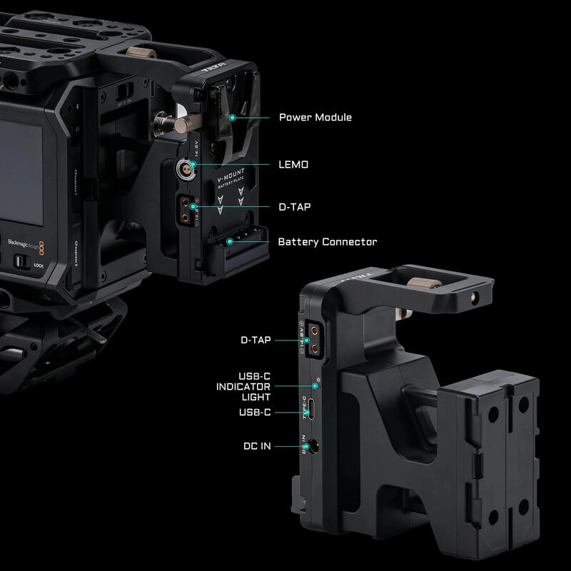 Battery Plate for Blackmagic PYXIS 6K - V Mount ES-T21-BP-V