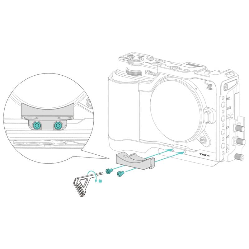 PL Mount Lens Adapter Support for Nikon ZR - Black TA-T98-LAS-B