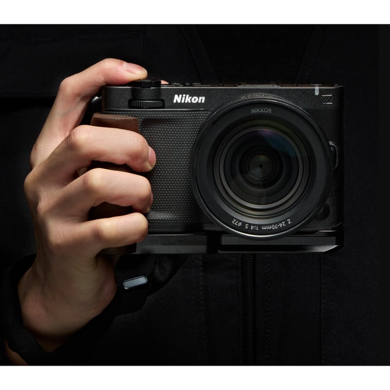 Nikon ZR用 Nikon ZR用木製ハンドル付きL字型マウントプレート 5906