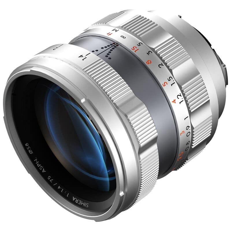 Simera 75mm f1.4 ライカ Mマウント シルバー TP-S75M-SR