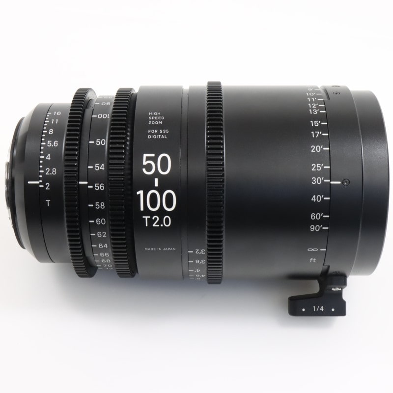 50-100mm T2/EF feet [High Speed Zoom Line 50-100mm T2 EFマウント フィート表示]