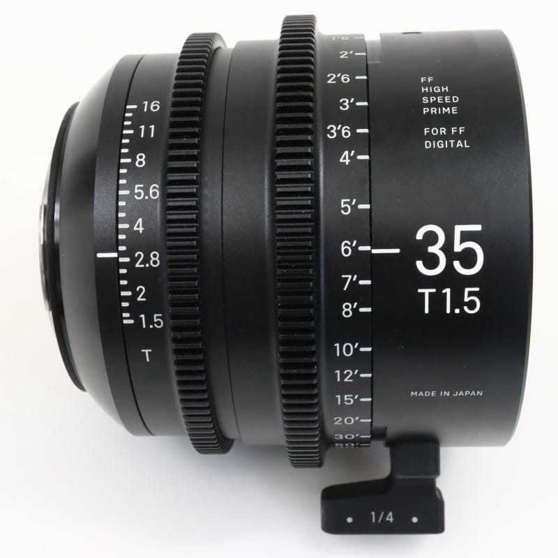 35mm T1.5 FF/EF feet [FF High Speed Prime Line EFマウント フィート表示]