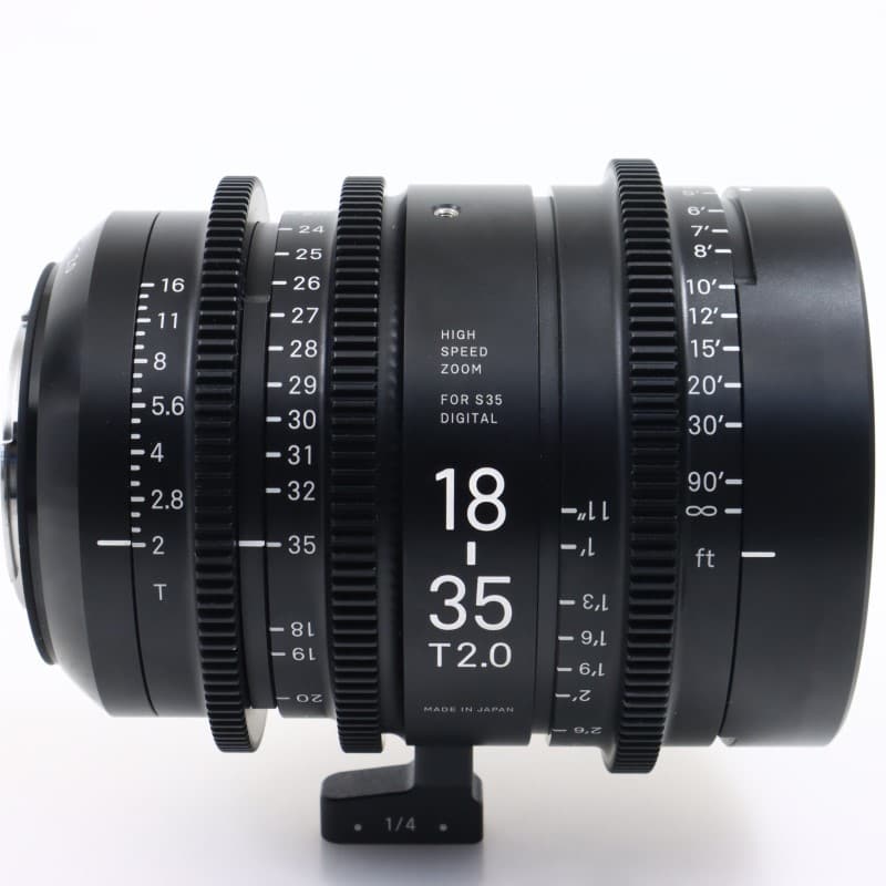 18-35mm T2/EF feet [High Speed Zoom Line 18-35mm T2 EFマウント フィート表示]