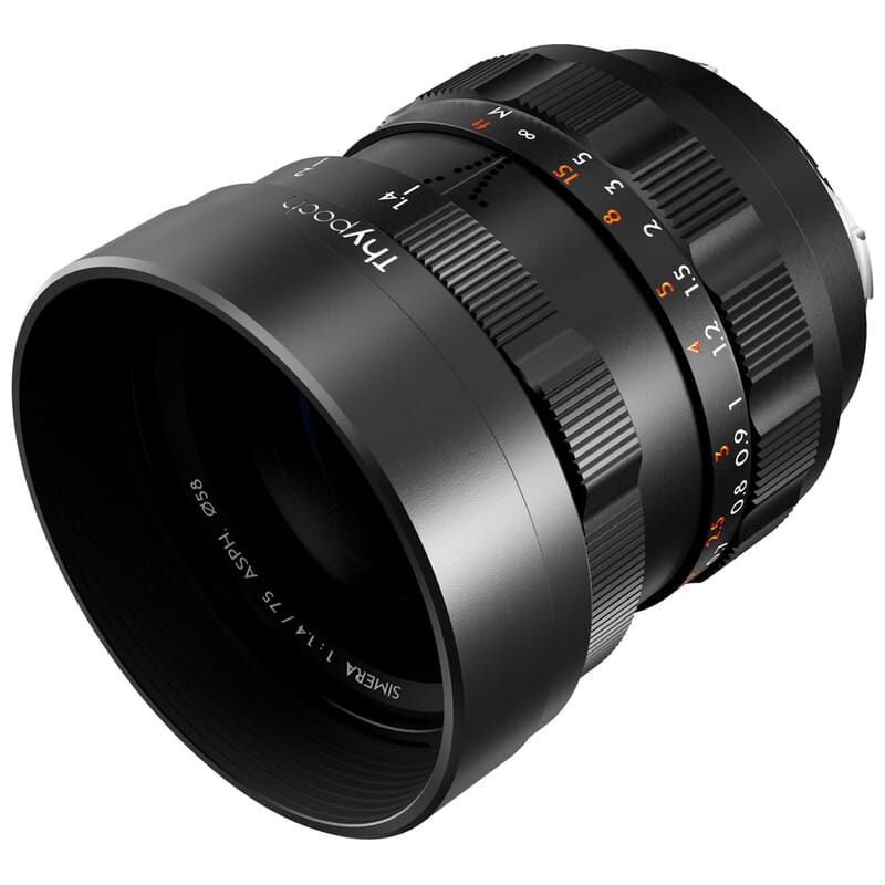 Simera 75mm f1.4 ライカ Mマウント ブラック TP-S75M-BLK
