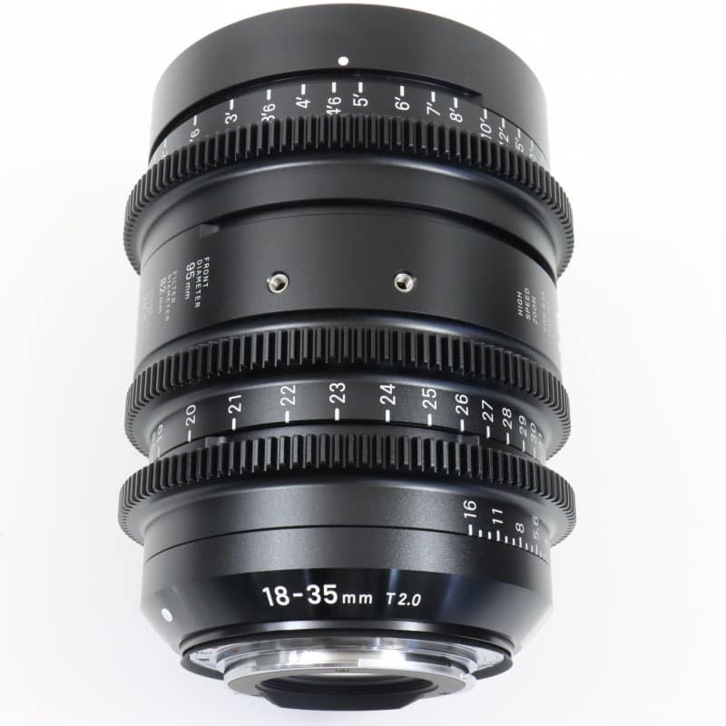 18-35mm T2/EF feet [High Speed Zoom Line 18-35mm T2 EFマウント フィート表示]