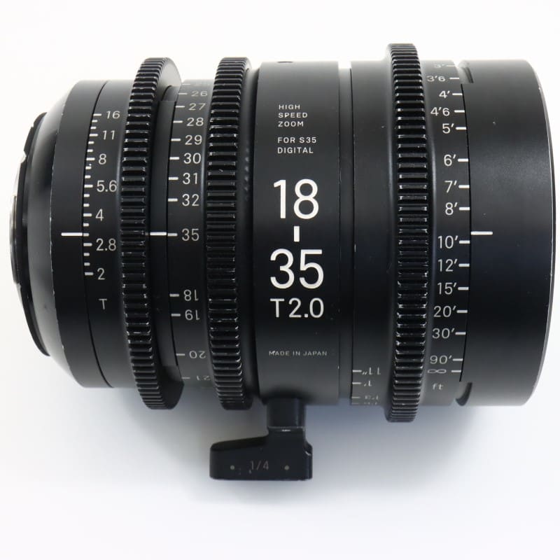 18-35mm T2/EF feet [High Speed Zoom Line 18-35mm T2 EFマウント フィート表示]