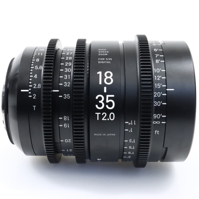 18-35mm T2/EF feet [High Speed Zoom Line 18-35mm T2 EFマウント フィート表示]