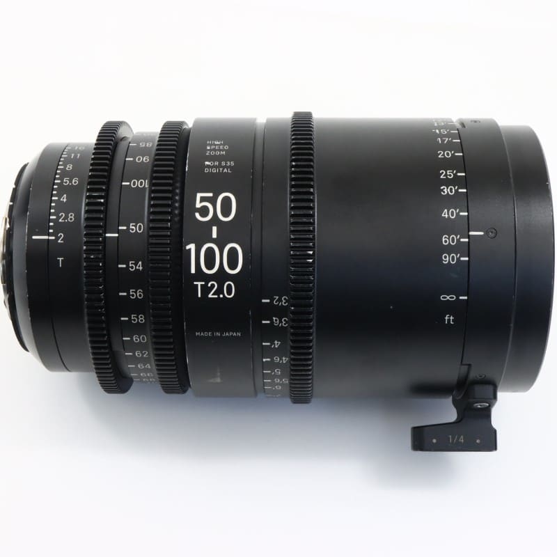 50-100mm T2/EF feet [High Speed Zoom Line 50-100mm T2 EFマウント フィート表示]
