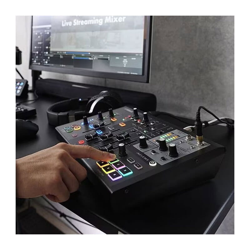 AG08 Black 8チャンネルライブストリーミングミキサー