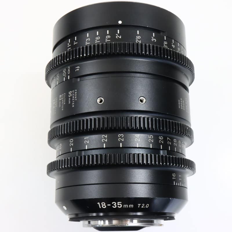 18-35mm T2/EF feet [High Speed Zoom Line 18-35mm T2 EFマウント フィート表示]