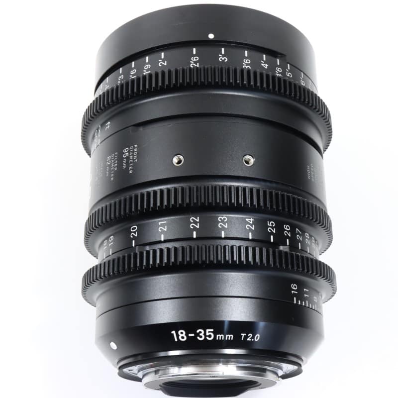 18-35mm T2/EF feet [High Speed Zoom Line 18-35mm T2 EFマウント フィート表示]