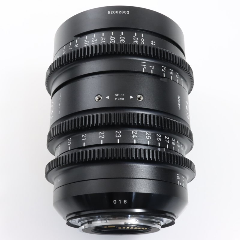 18-35mm T2/EF feet [High Speed Zoom Line 18-35mm T2 EFマウント フィート表示]