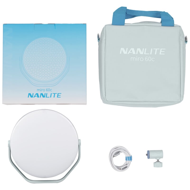 miro 60c フルカラー丸型パネルライト（ミントブルー）