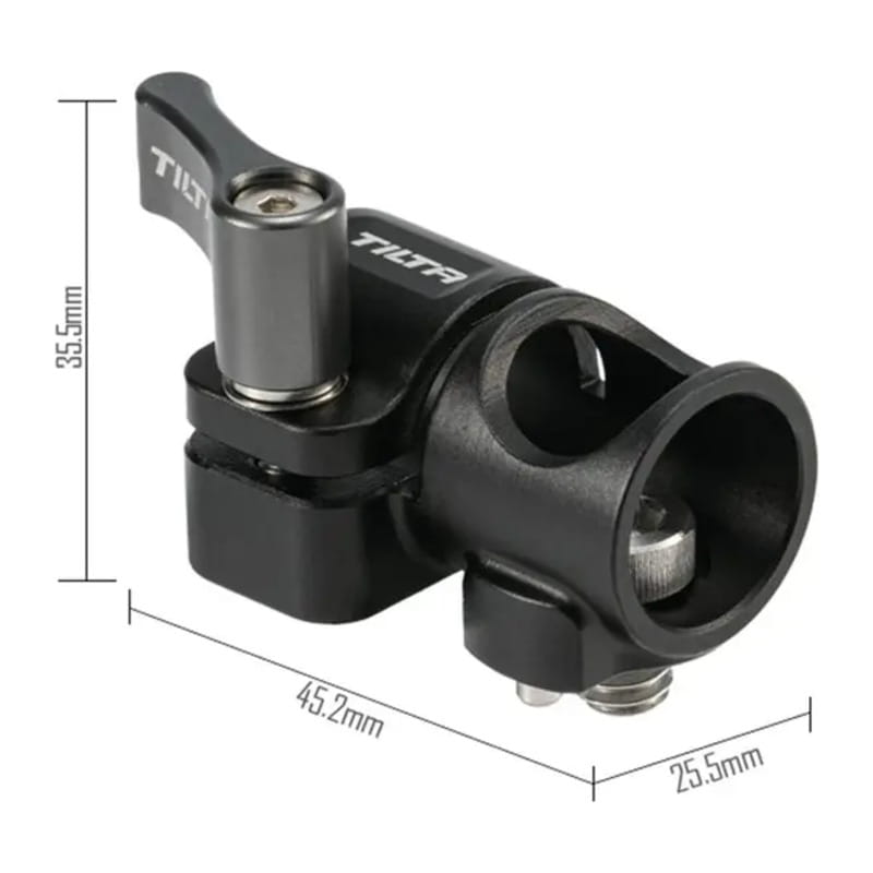 15mm Rod Holder to 1/4-20 Adapter (Side Mounted) - Black TA-15RH-1420S-B