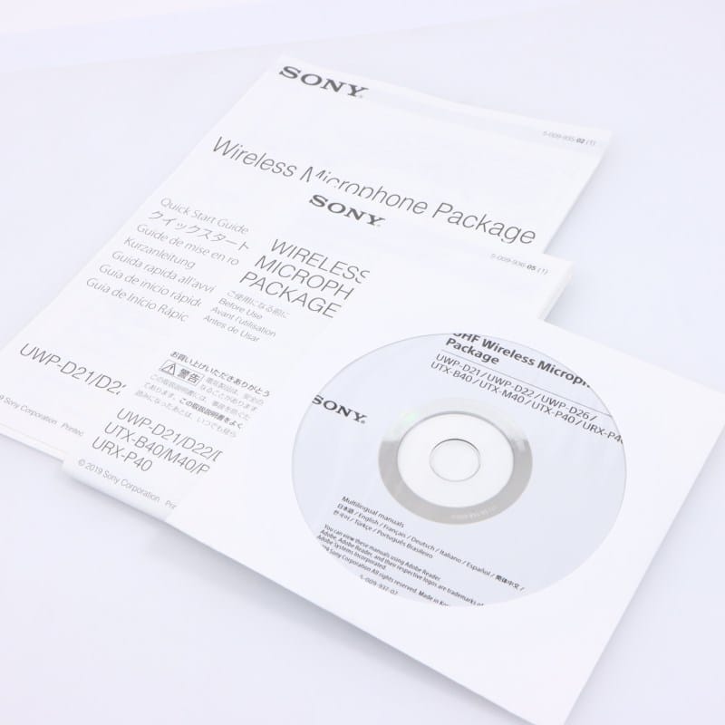 UWP-D21 B帯アナログワイヤレスマイクロホンパッケージ