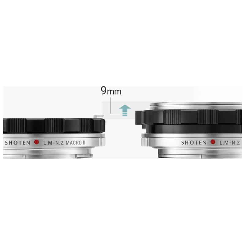 SHOTEN マウントアダプター LM-NZ M II S (ライカMレンズ → ニコンZマウント) ヘリコイド付き シルバー LM-NZ-M-II-S
