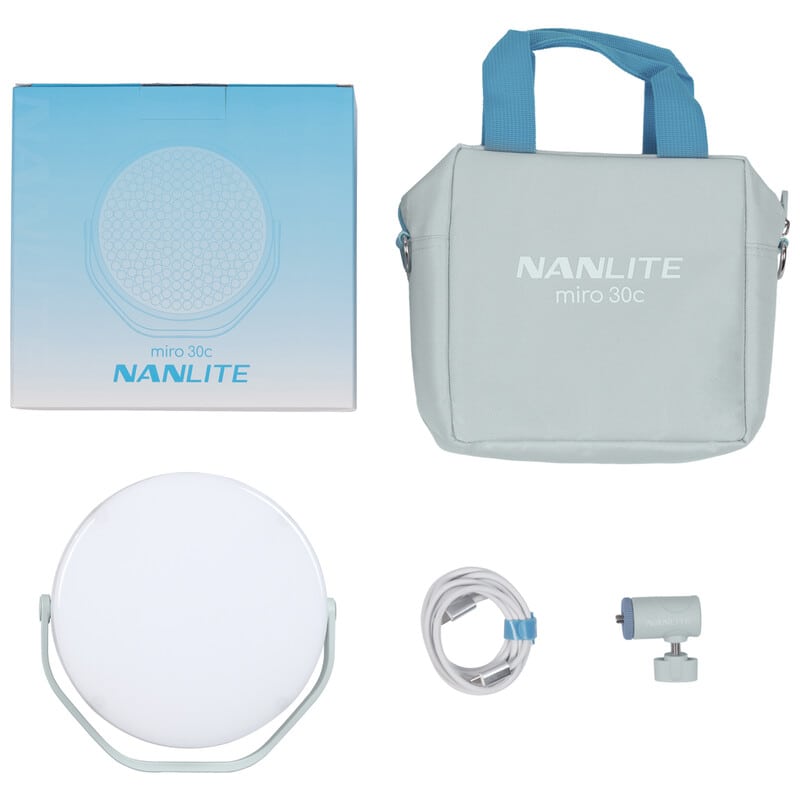 miro 30c フルカラー丸型パネルライト（ミントブルー）