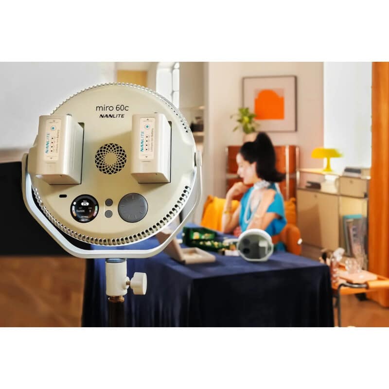 miro 60c フルカラー丸型パネルライト（ミントブルー）