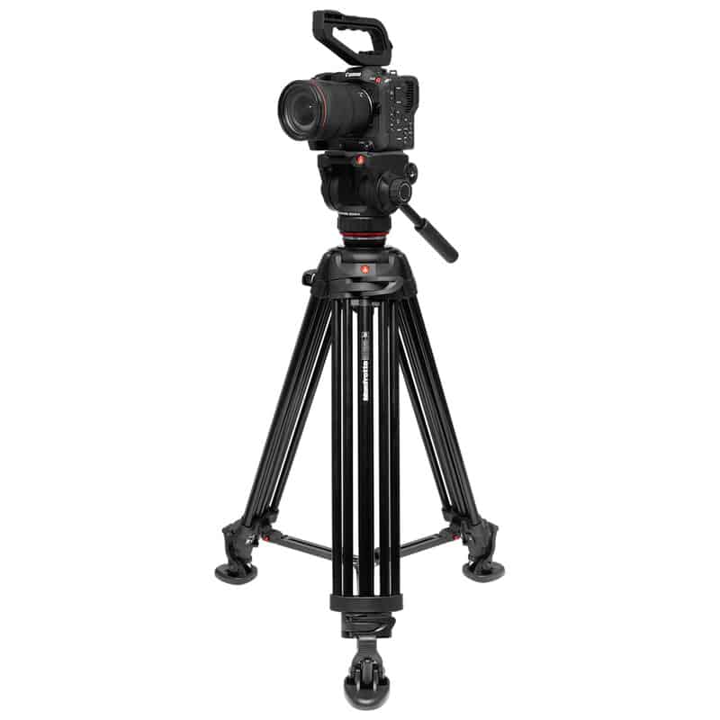 Manfrotto アルミニウム製ツインレッグ三脚 502X フルード雲台キット