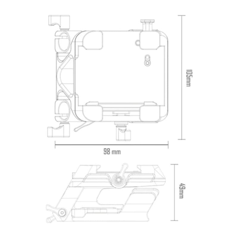 Tilta 15mm LWS Arca Manfrotto Dual Baseplate Kit - Black TA-DBPK-B