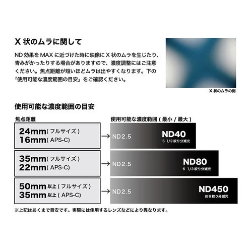 Kenko バリアブルNDXII mm 可変式NDフィルター｜フジヤカメラ