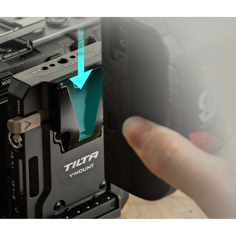 調整式アルカレシーバー付Mini Vマウントバッテリープレート TA-BTP4K-V-B