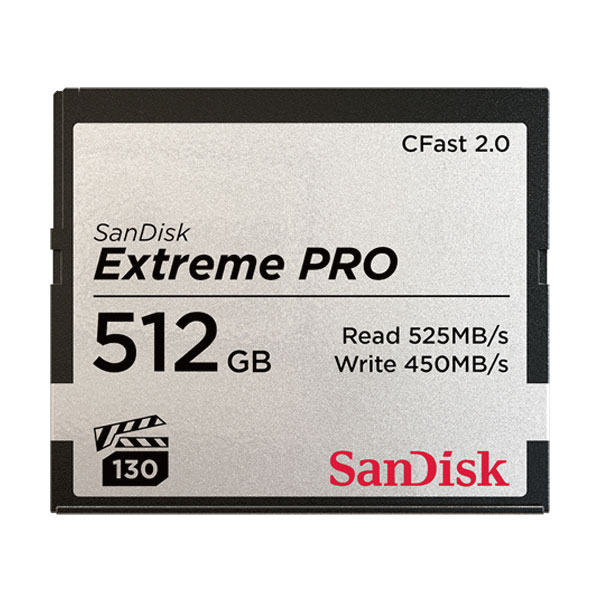 CFast2.0カード 512GB Extreme Pro SDCFSP-512G-J46D
