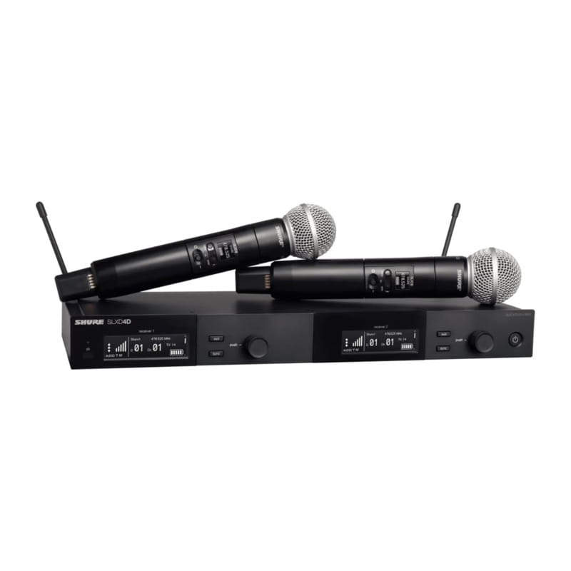 SLXD2/SM58ハンドヘルド型送信機デュアルワイヤレスシステム SLXD24DJ/SM58-JB