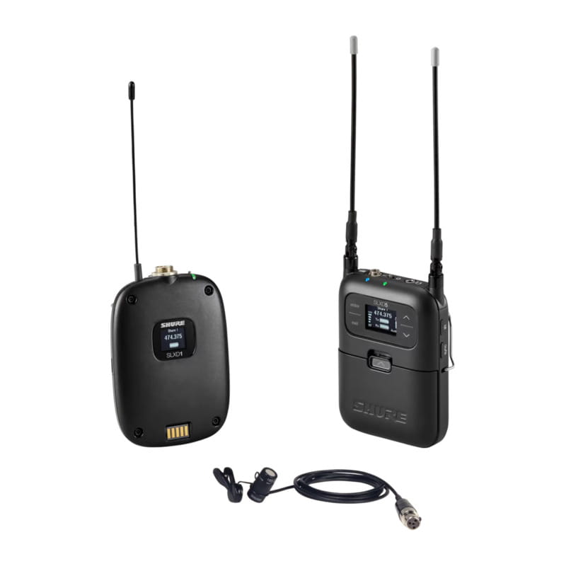 SLXD1ボディパック型送信機、WL185ラベリアマイクロホンポータブルワイヤレスシステム SLXD15/85-JB